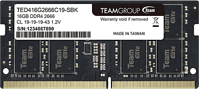 TEAMGROUP Elite DDR4 16GB 2666MHz PC4-21300 CL19 Laptop Memory