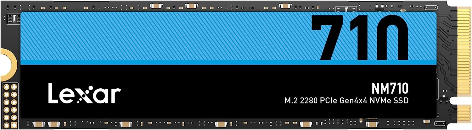 Lexar NM710 SSD 500GB PCIe Gen4 NVMe M.2 2280 Internal SSD