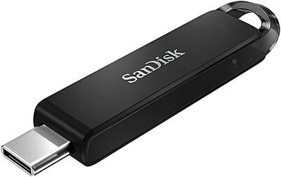 SanDisk 256GB Ultra USB Type-C Flash Drive - SDCZ460-256G-G46, Black