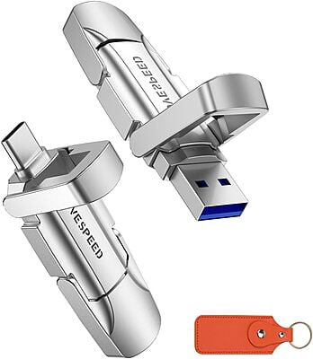 MOVE SPEED 1TB USB 3.2 Solid State Flash Drive 520MB/s High Speed Type C USB Drive