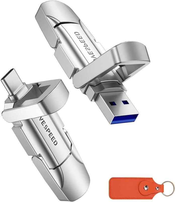 MOVE SPEED 1TB USB 3.2 Solid State Flash Drive 520MB/s High Speed Type C USB Drive